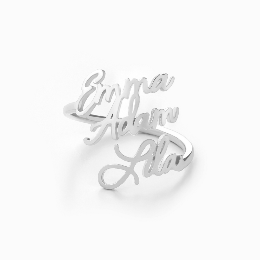 Custom Ring with 1 to 4 Engraved Names 